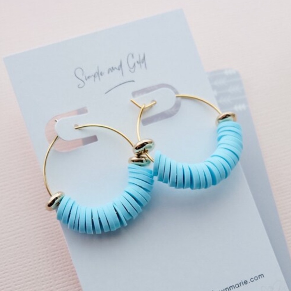 Beaded Hoop Earrings
